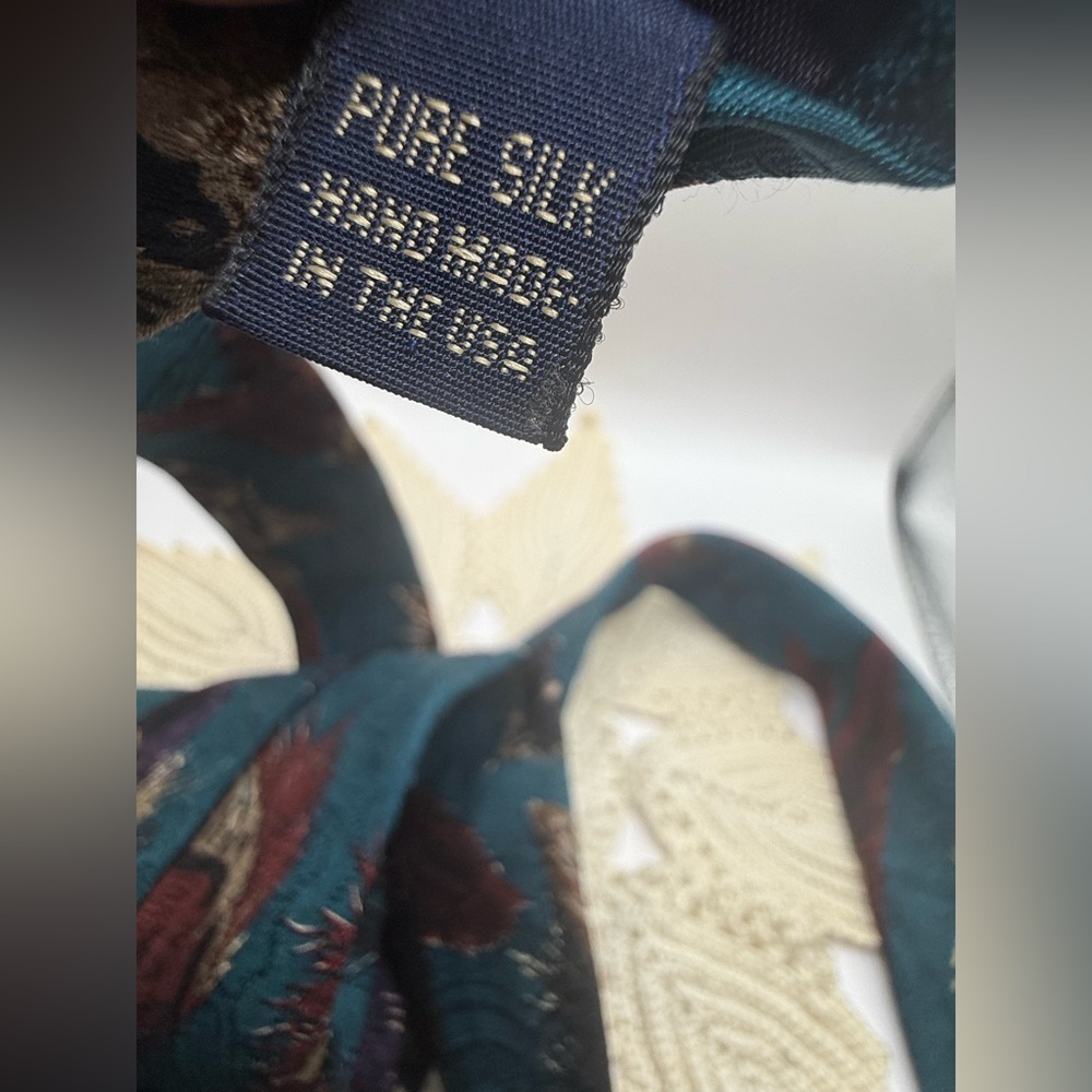 Gitman‎ Bros Made in USA PURE SILK Dry Clean Only CALL OUT see photo - Picture 5 of 8